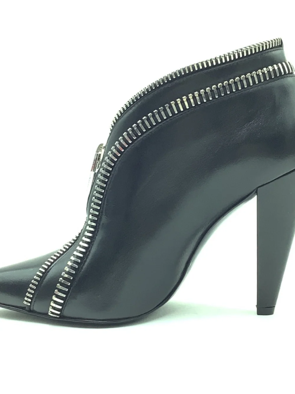Alexander Wang Kendal Zipper Accent Heeled Bootie Size: 6.5